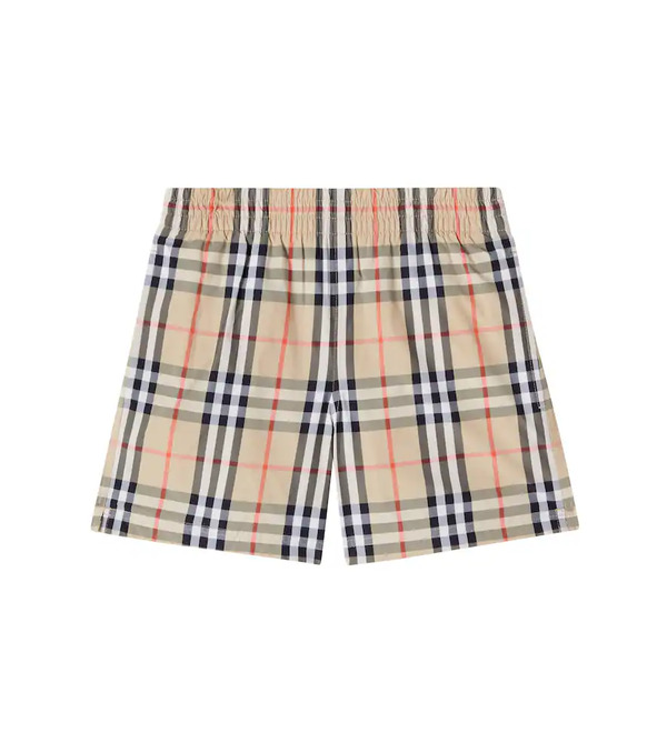  Burberry Kids Burberry Kids Burberry Check Swim Trunks 
