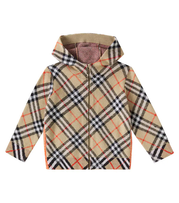  Burberry Kids Burberry Kids Burberry Check Wool Jacket 