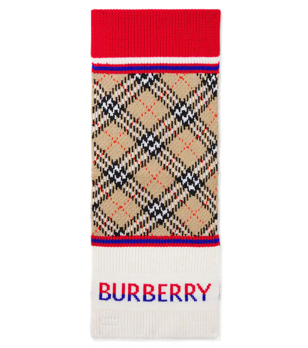  Burberry Kids Burberry Kids Burberry Check Wool Scarf 