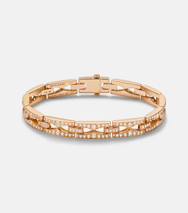  Bvlgari Bvlgari B.zero1 18kt Rose Gold Bracelet With Diamonds 