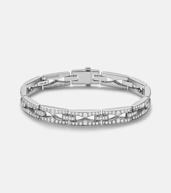  Bvlgari Bvlgari B.zero1 18kt White Gold Bracelet With Diamonds 