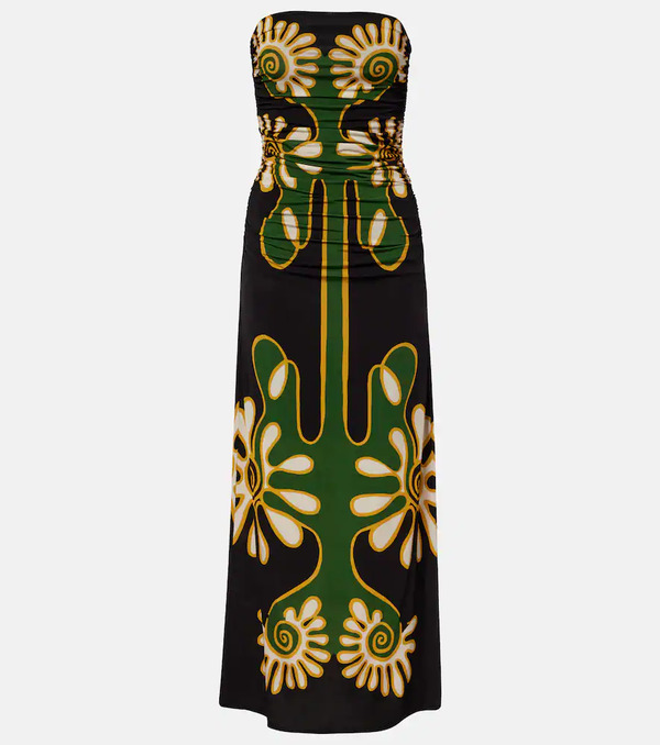  Cala De La Cruz Cala De La Cruz Daphne Printed Jersey Maxi Dress 