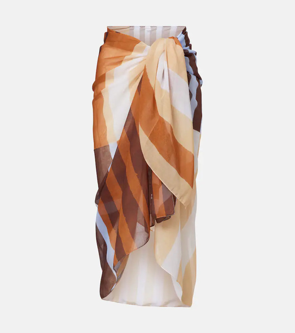  Cala De La Cruz Cala De La Cruz Luana Striped Beach Cover-up 