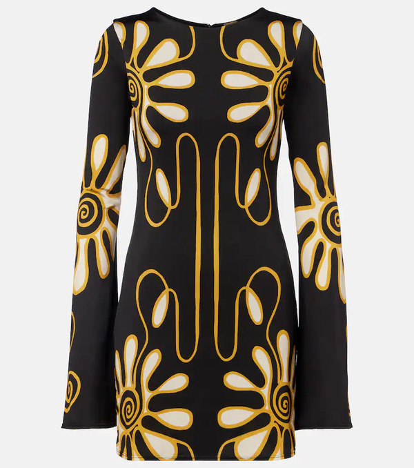  Cala De La Cruz Cala De La Cruz Maisha Printed Jersey Minidress 
