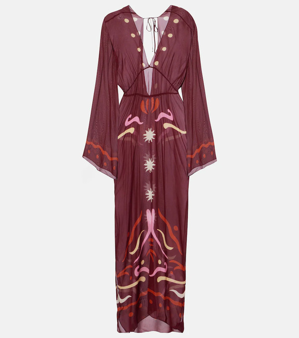  Cala De La Cruz Cala De La Cruz Odele Printed Maxi Dress 