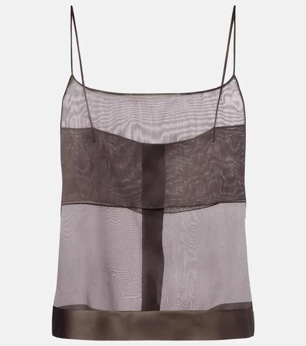  Calvin Klein Collection Calvin Klein Collection Carmen Sheer Silk Camisole 