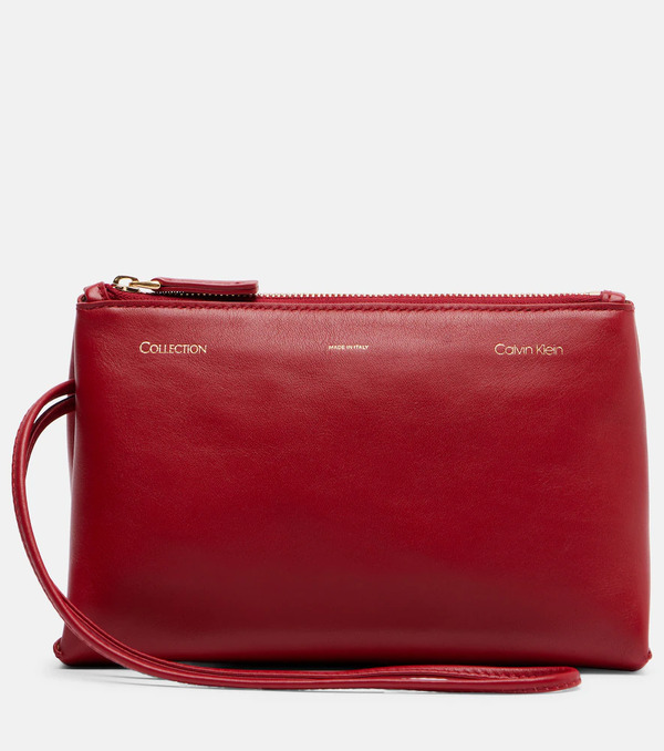  Calvin Klein Collection Calvin Klein Collection Essential Case Mini Leather Clutch 