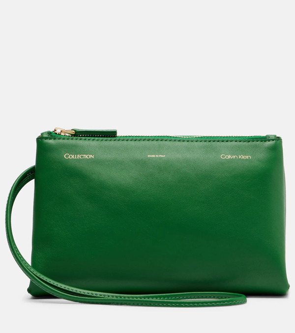  Calvin Klein Collection Calvin Klein Collection Essential Case Mini Leather Clutch 