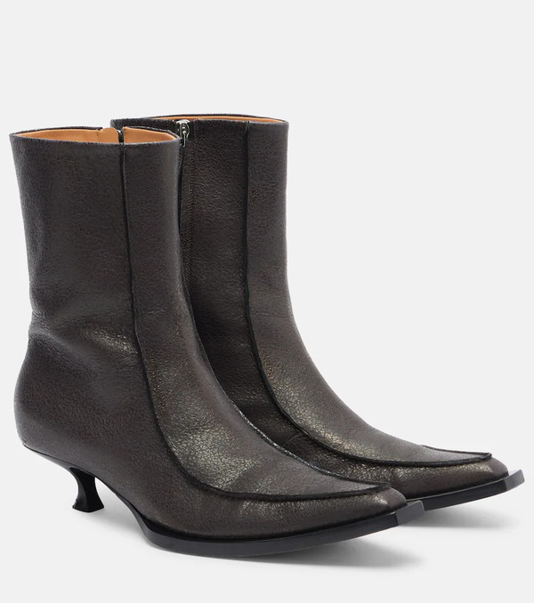  Calvin Klein Collection Calvin Klein Collection Jodi Leather Ankle Boots 