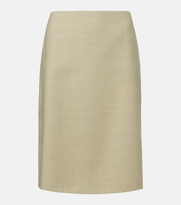  Calvin Klein Collection Calvin Klein Collection Lunas Wool Midi Skirt 