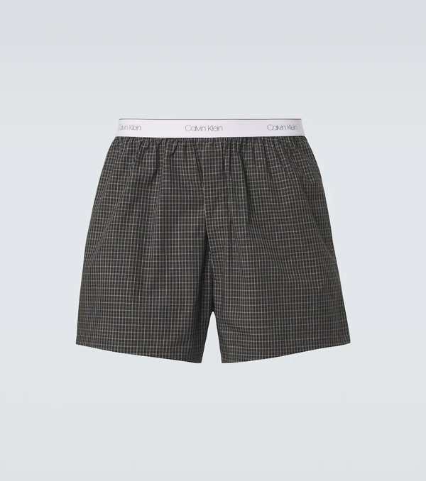  Calvin Klein Collection Calvin Klein Collection Owen Checked Cotton Boxer Briefs 