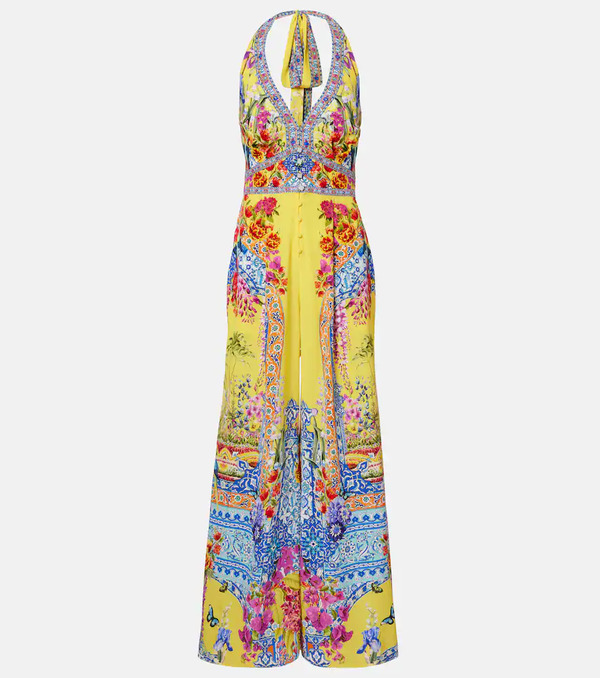  Camilla Camilla Embellished Halterneck Silk Crãªpe Jumpsuit 