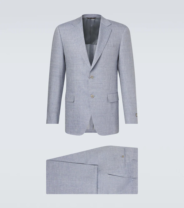  Canali Canali Linen And Wool Suit 