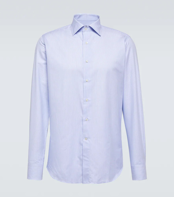  Canali Canali Striped Cotton Poplin Shirt 
