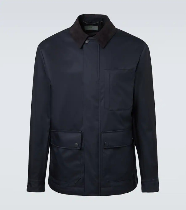  Canali Canali Suede-trimmed Blouson Jacket 