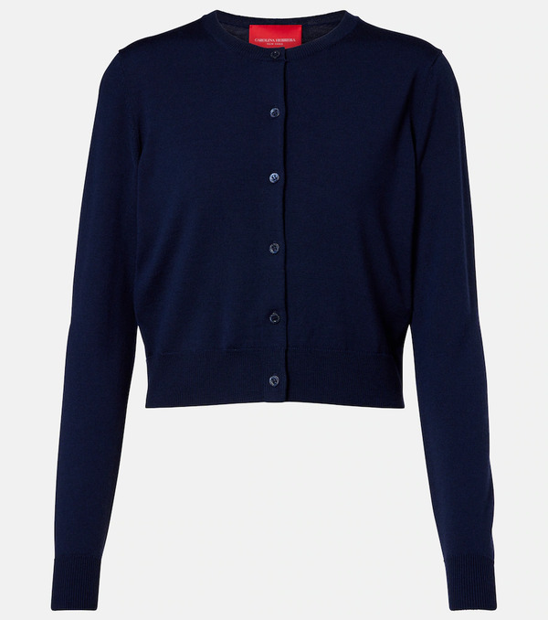  Carolina Herrera Carolina Herrera Cropped Wool Cardigan 
