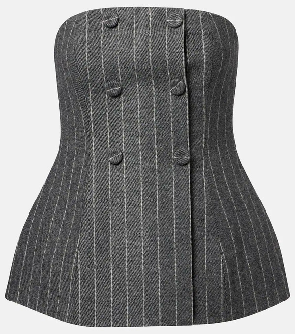  Carolina Herrera Carolina Herrera Double-breasted Striped Top 