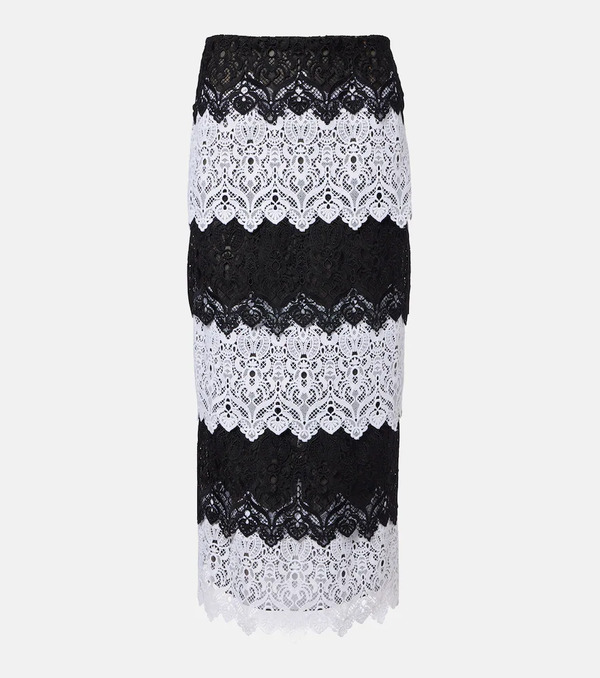  Carolina Herrera Carolina Herrera Lace Midi Skirt 