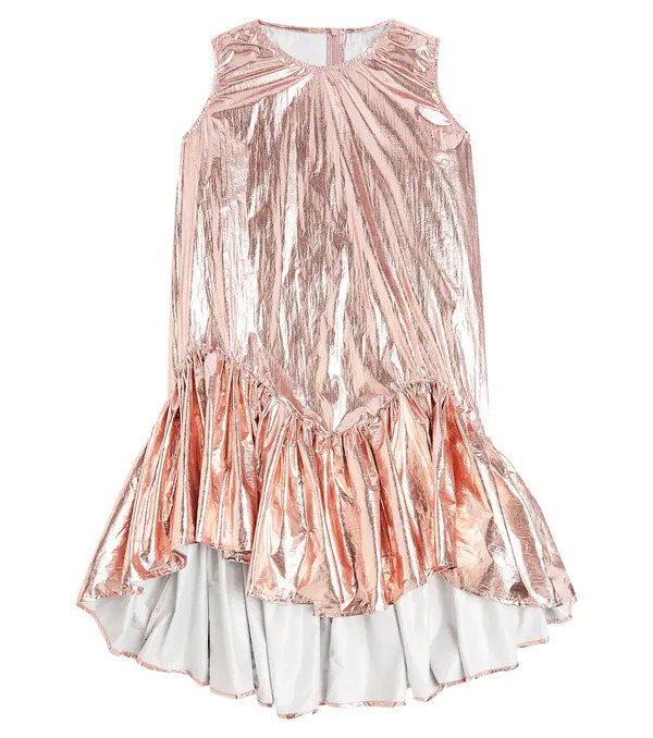  Caroline Bosmans Caroline Bosmans Ruffled Lamã© Dress 