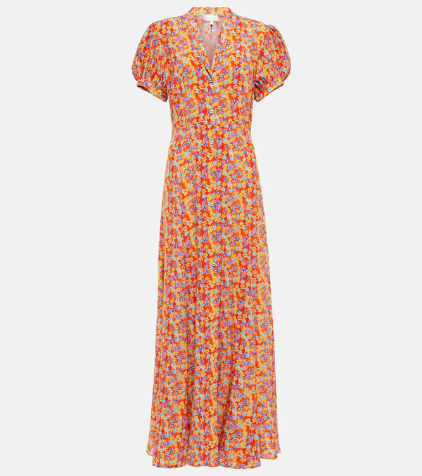  Caroline Constas Caroline Constas Bel Floral Silk Crãªpe Maxi Dress 