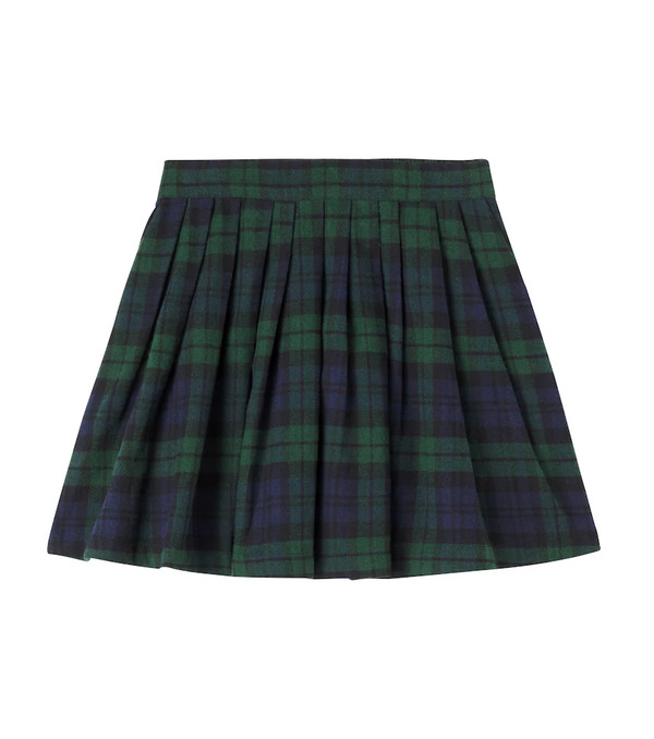  C'era Una Volta C'era Una Volta Benedetta Plaid Pleated Cotton Skirt 