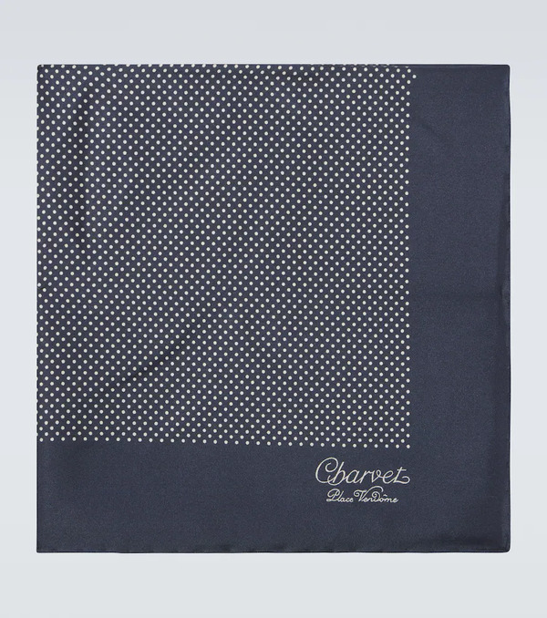  Charvet Charvet Polka-dot Silk Pocket Square 