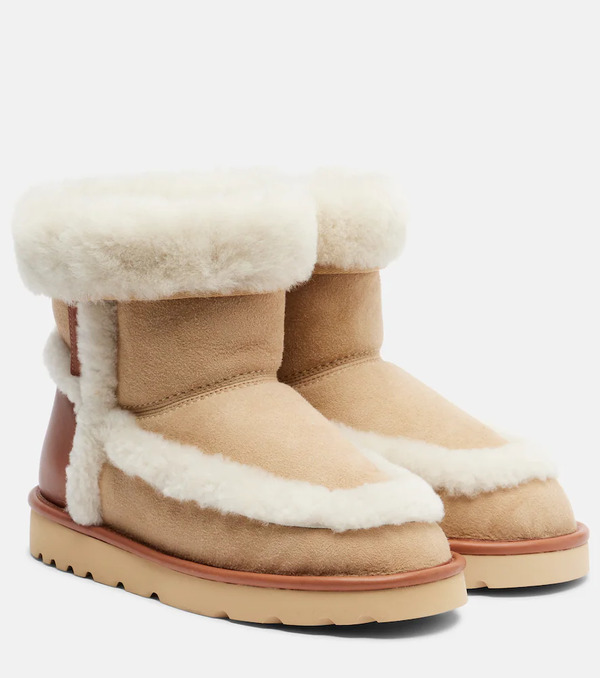  Chloe Chloã© Dolcie Shearling-trimmed Ankle Boots 