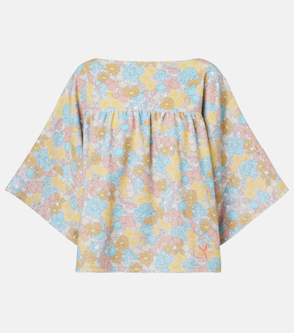  Chloe Chloã© Floral Gathered Cotton Top 