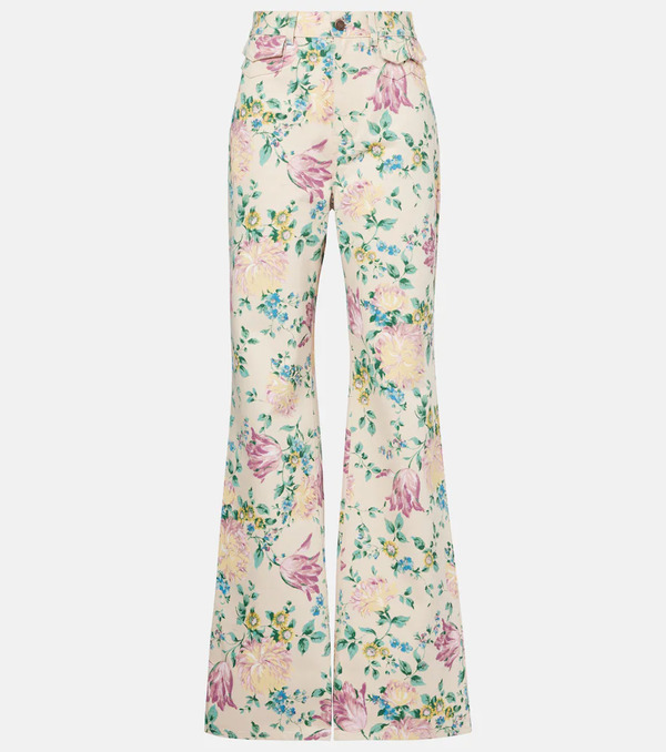 Chloe Chloã© Floral High-rise Flared Jeans 