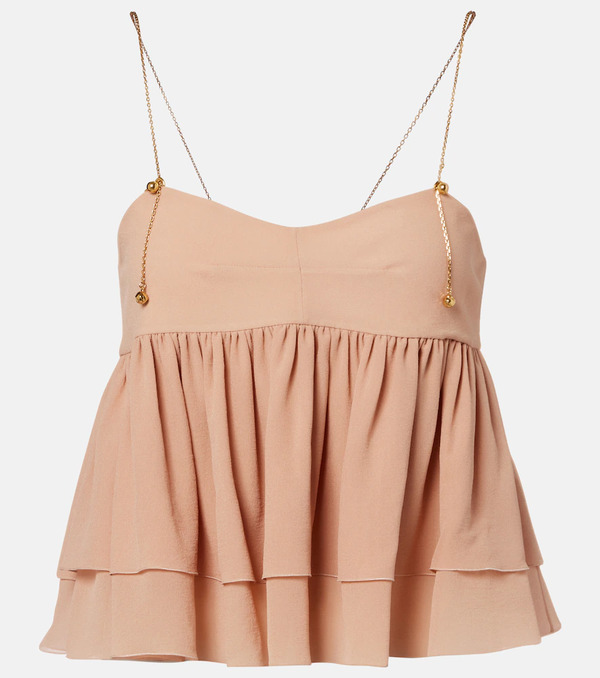  Chloe Chloã© Gathered Silk Top 