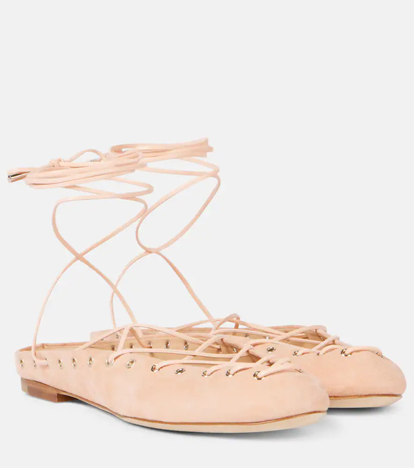  Chloe Chloã© Ghillies Suede Flats 