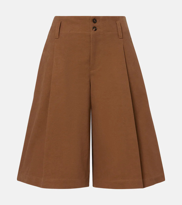  Chloe Chloã© High-rise Cotton Canvas Bermuda Shorts 