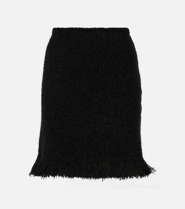 Chloe Chloã© High-rise Fringed Wool-blend Miniskirt 