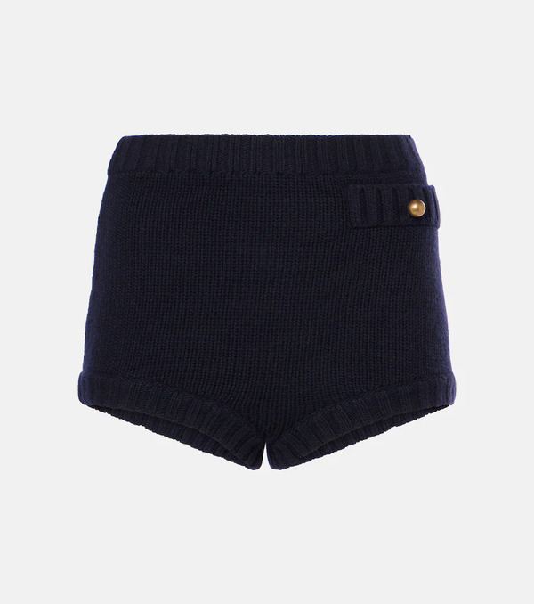  Chloe Chloã© High-rise Wool And Cashmere Shorts 