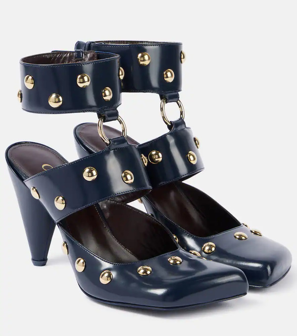  Chloe Chloã© Jade Studded Leather Pumps 