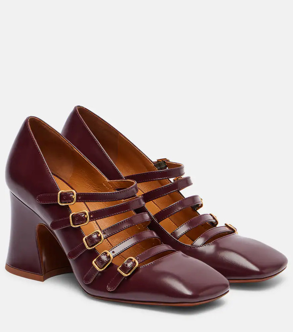  Chloe Chloã© Janis 80 Leather Mary Jane Pumps 