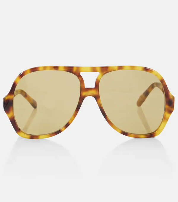  Chloe Chloã© Logo Aviator Sunglasses 