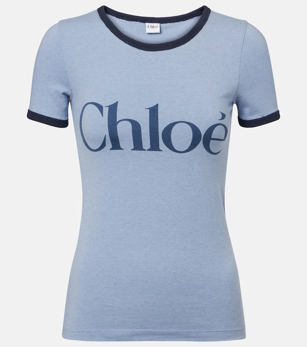  Chloe Chloã© Logo Cotton-blend Jersey T-shirt 