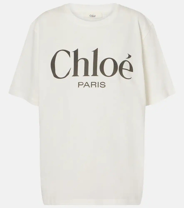  Chloe Chloã© Logo Cotton Jersey T-shirt 