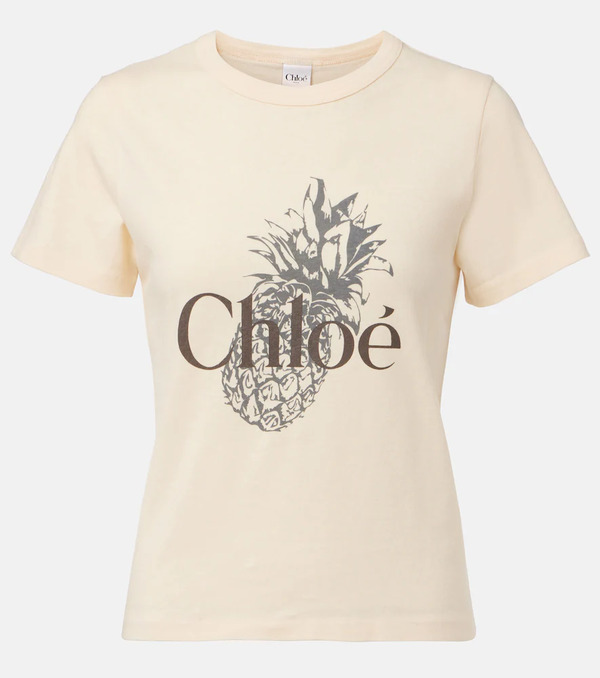  Chloe Chloã© Logo Cotton Jersey T-shirt 