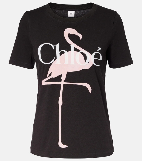  Chloe Chloã© Logo Cotton Jersey T-shirt 