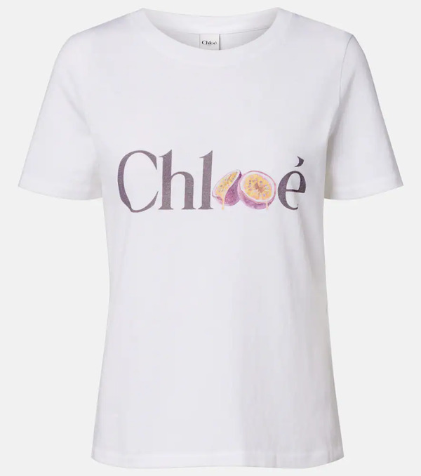  Chloe Chloã© Logo Cotton Jersey T-shirt 