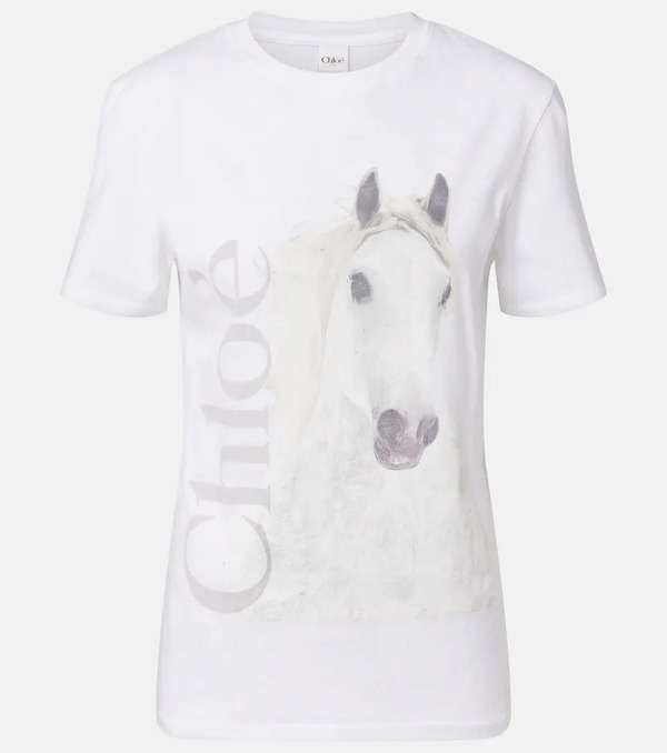  Chloe Chloã© Logo Cotton Jersey T-shirt 