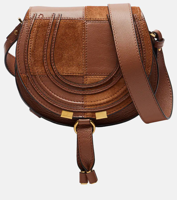 Chloe Chloã© Marcie Small Leather And Suede Crossbody Bag 