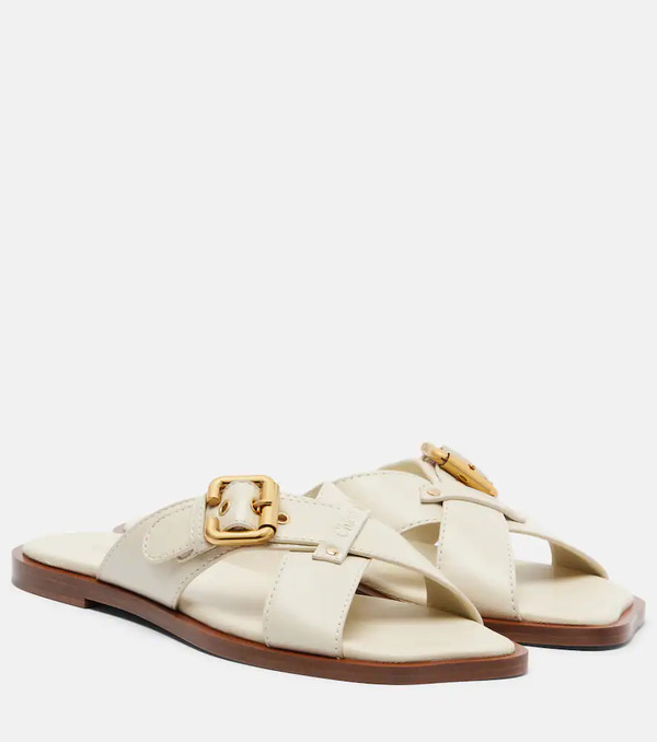  Chloe Chloã© Nil Leather Sandals 