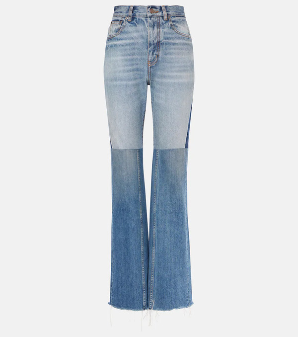  Chloe Chloã© Patchwork Flared Jeans 