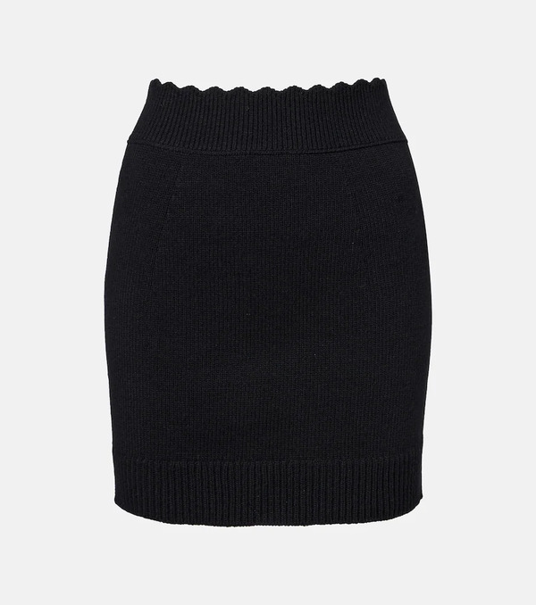  Chloe Chloã© Ribbed-knit Wool And Cashmere Miniskirt 