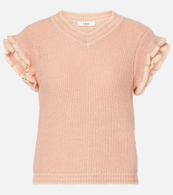  Chloe Chloã© Ruffled Wool Top 