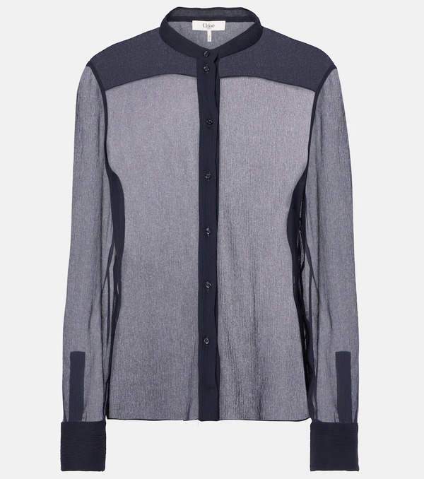  Chloe Chloã© Silk Chiffon Shirt 