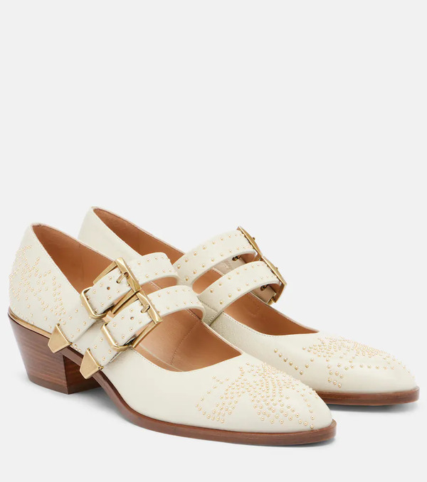  Chloe Chloã© Susan Studded Leather Mary Jane Pumps 